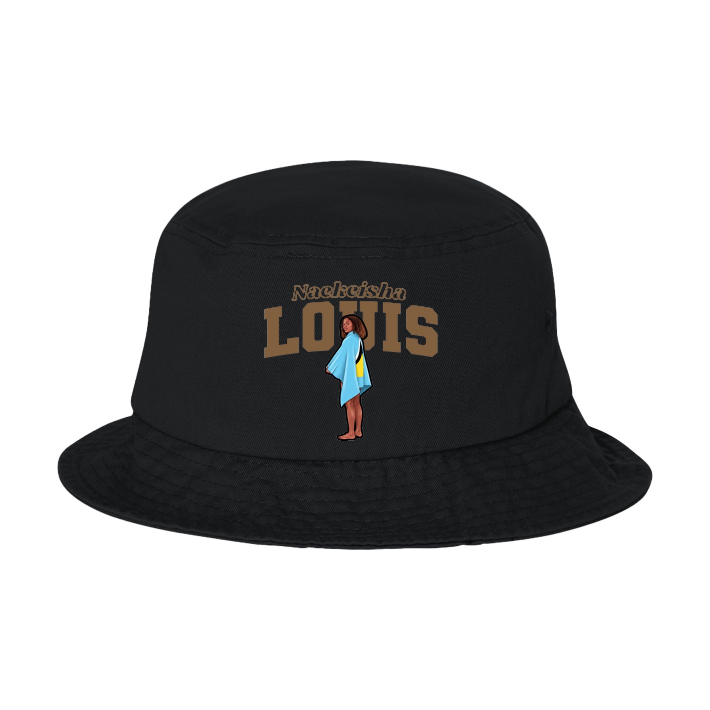 Bucket Cap — Name Arch in Black