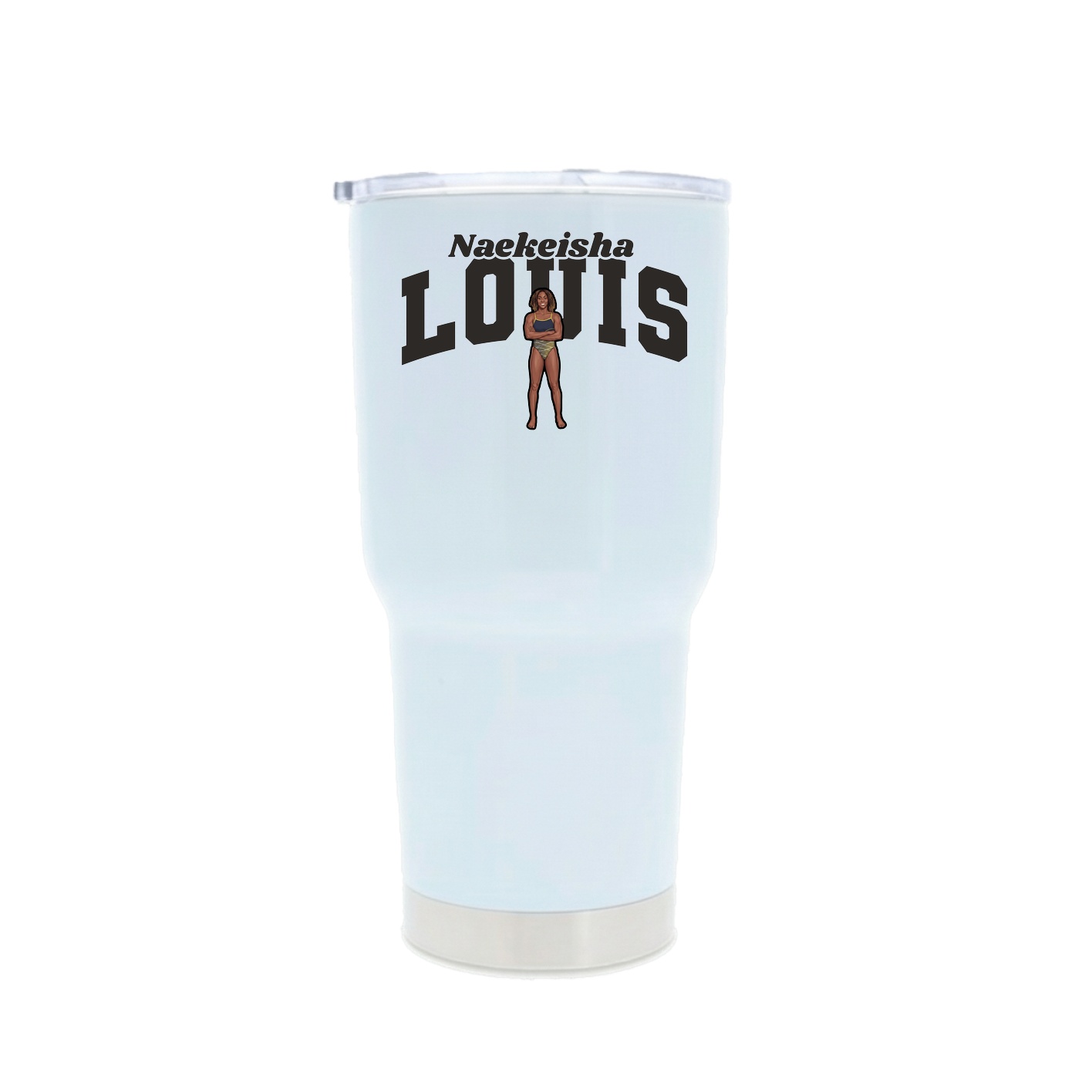 30oz Stainless Steel Tumbler — Signature Arch in White