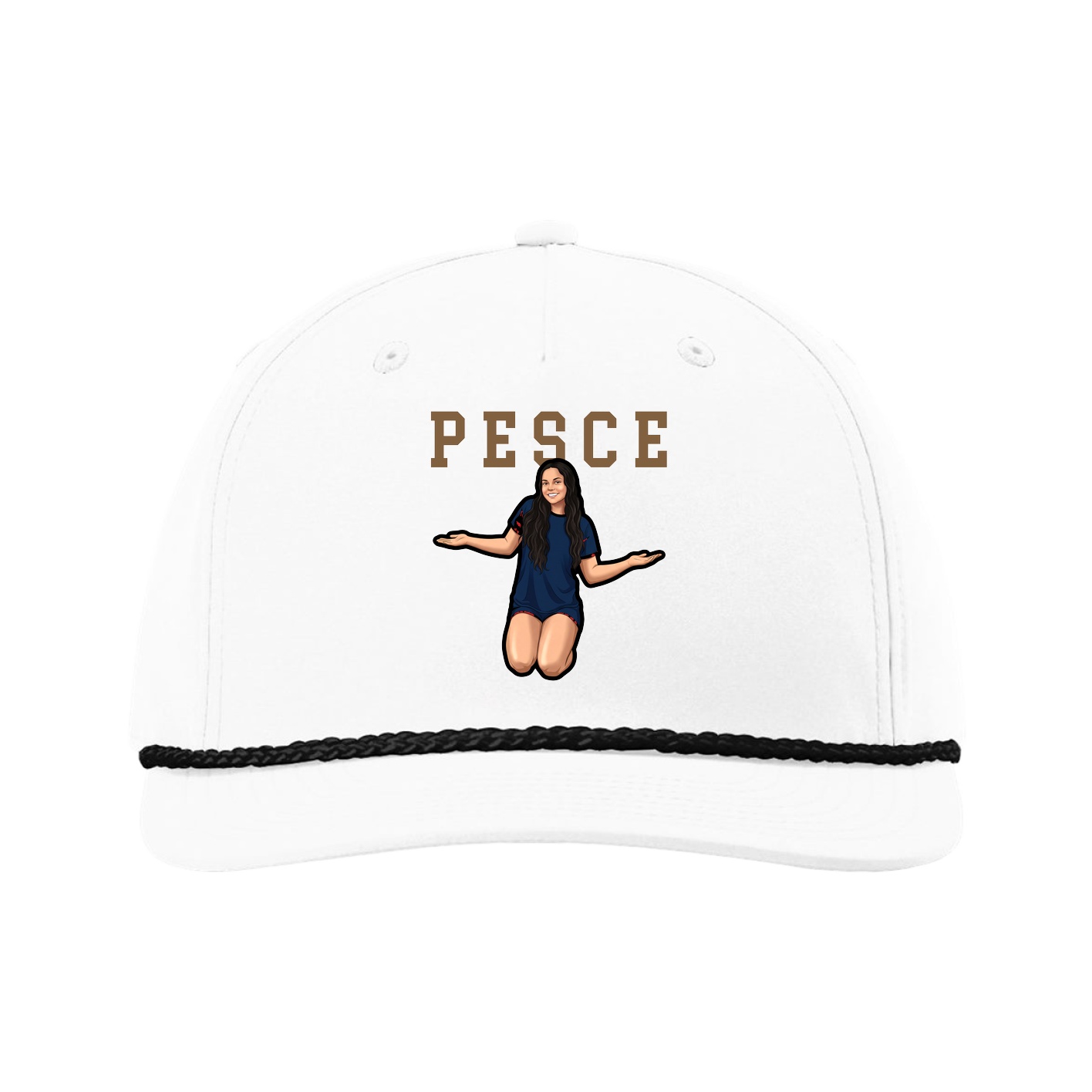 Five-Panel Classic Rope Cap — Shirsey in White