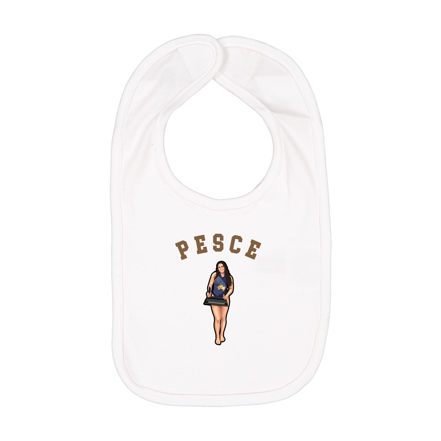 Infant Bib — Shirsey Arch in White