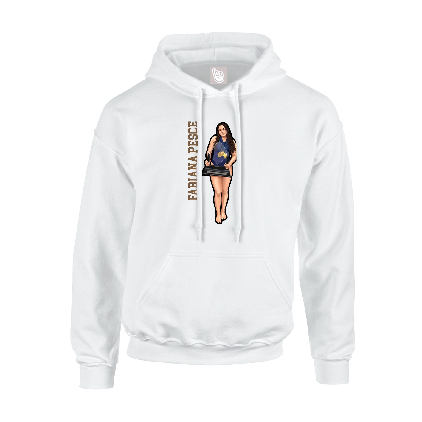 Youth Hoodie — Name Vertical in White