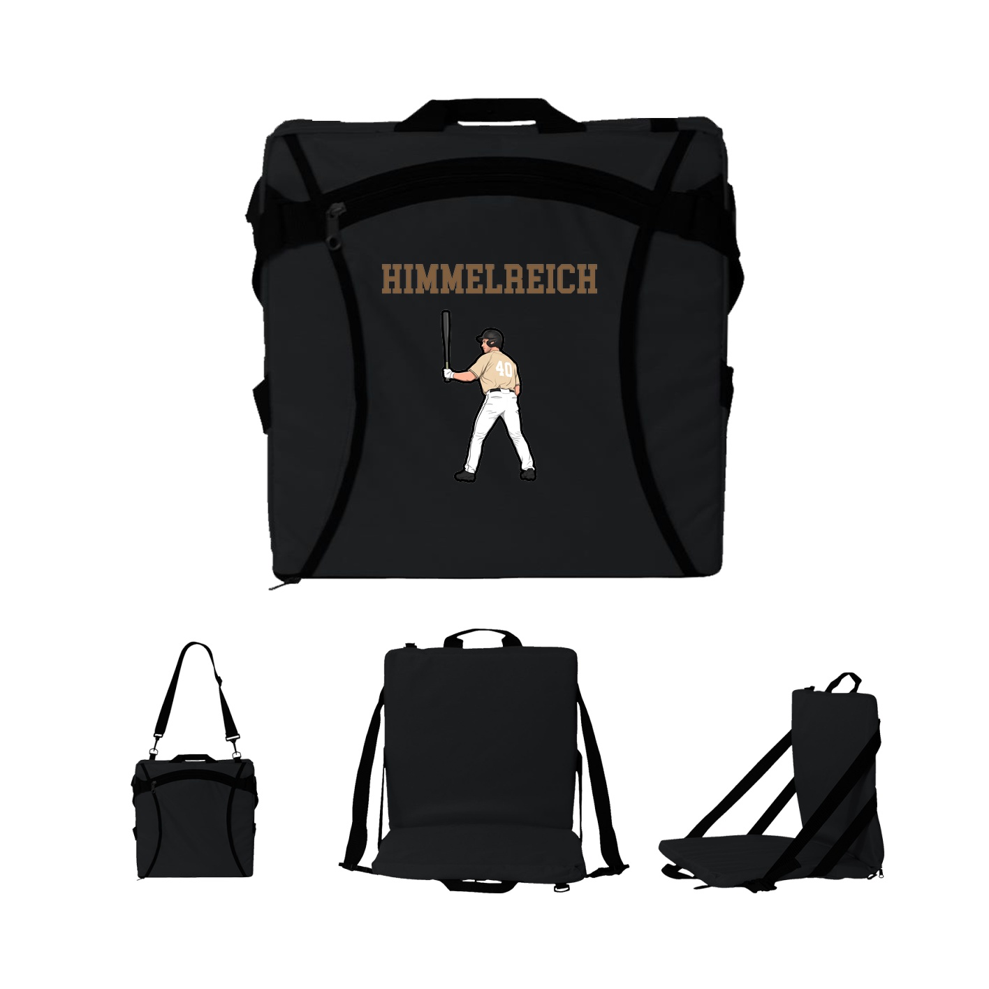 Folding Stadium Seat — Shirsey in Black