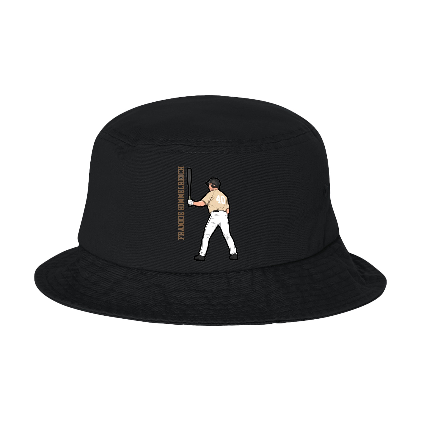 Bucket Cap — Name Vertical in Black