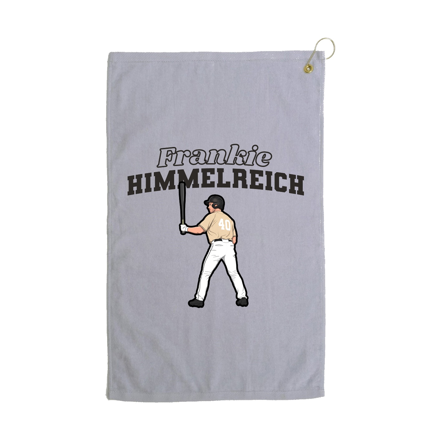Golf Towel — Name Arch in Grey