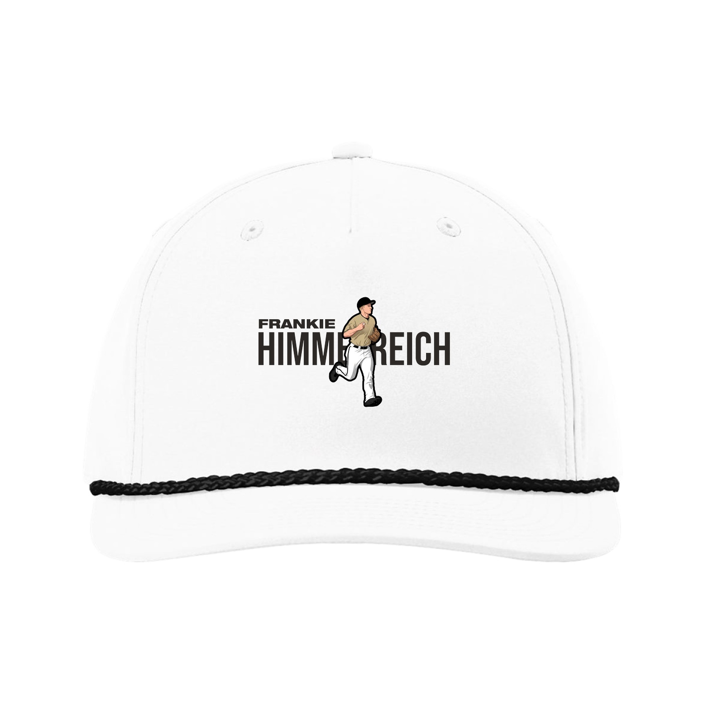 Five-Panel Classic Rope Cap — Player Name in White