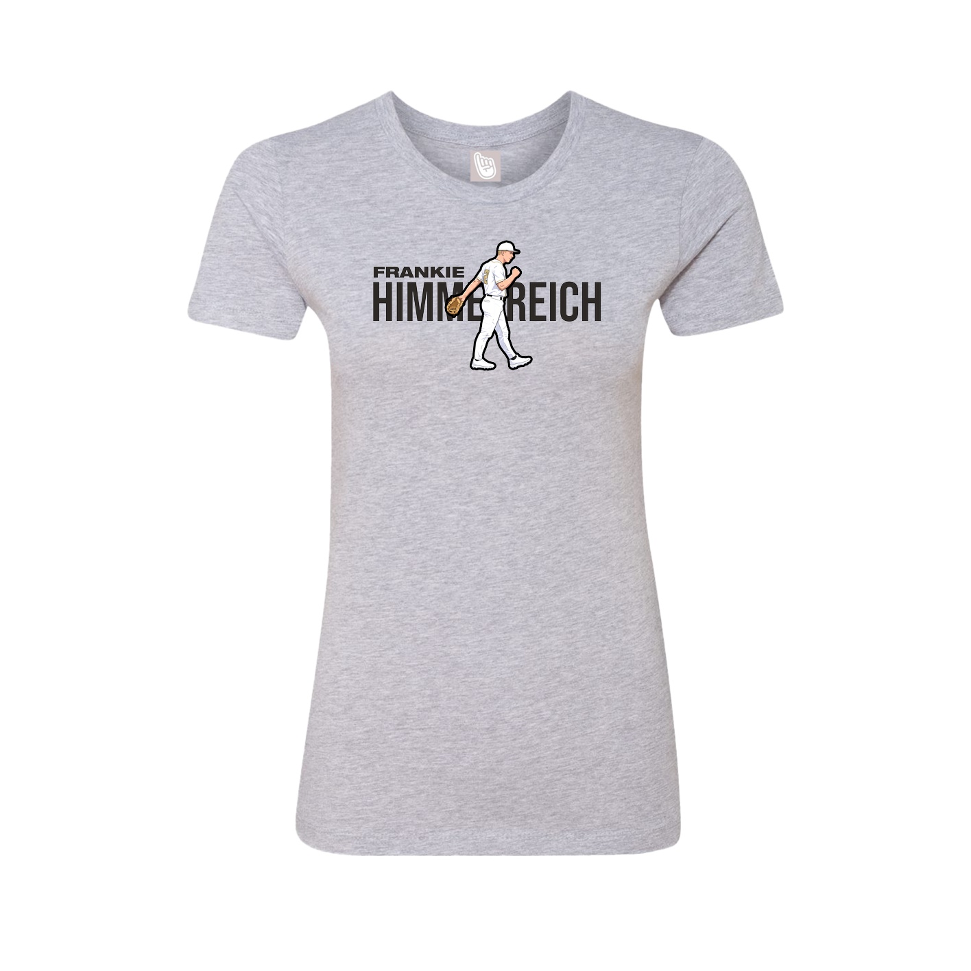 Fitted Women's Tee — Player Name in Grey