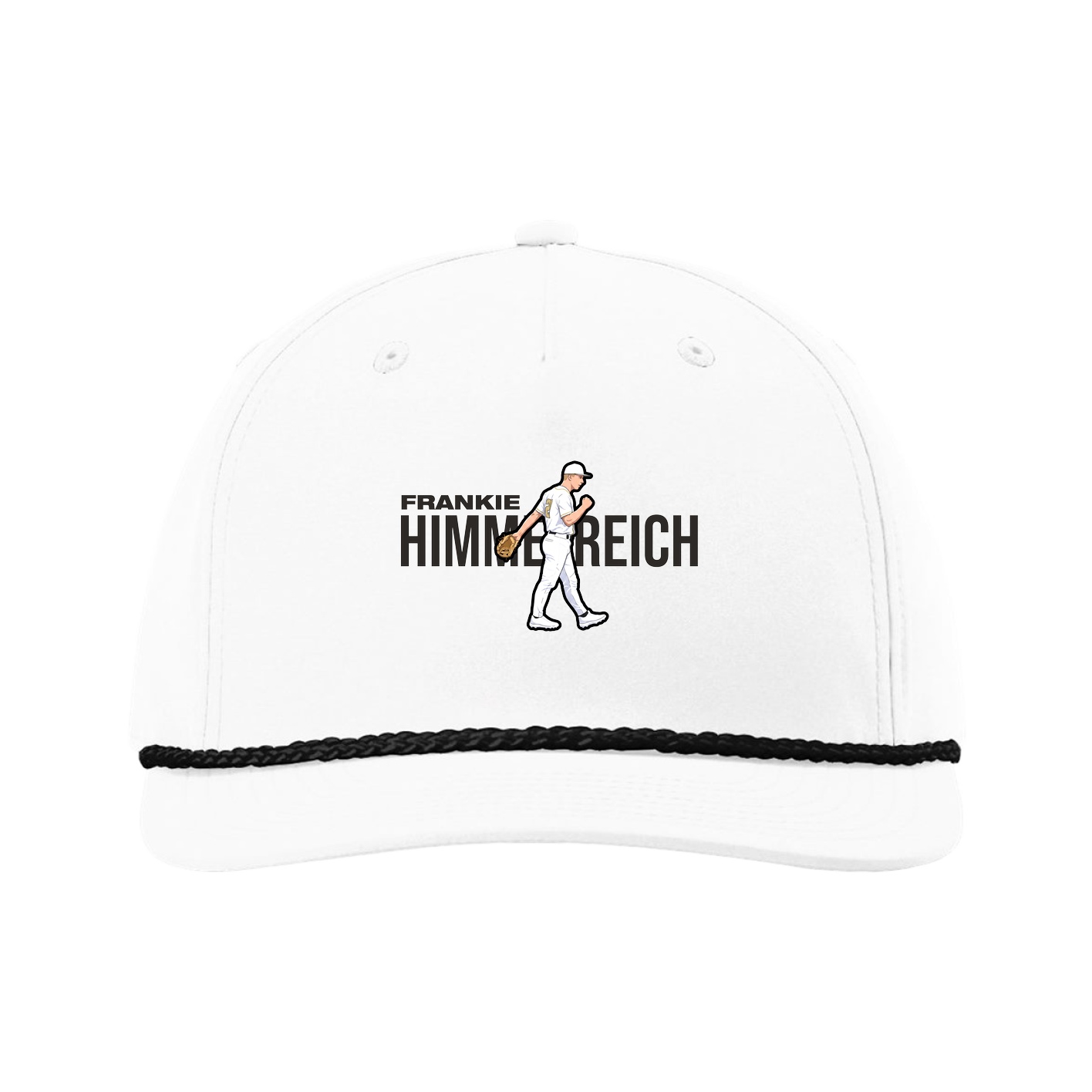 Five-Panel Classic Rope Cap — Player Name in White