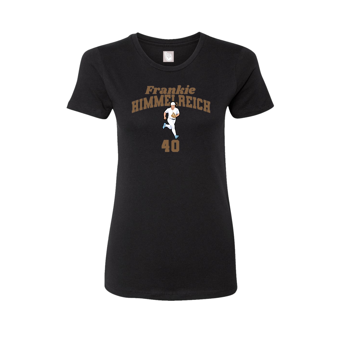 Fitted Women's Tee — Signature Arch in Black
