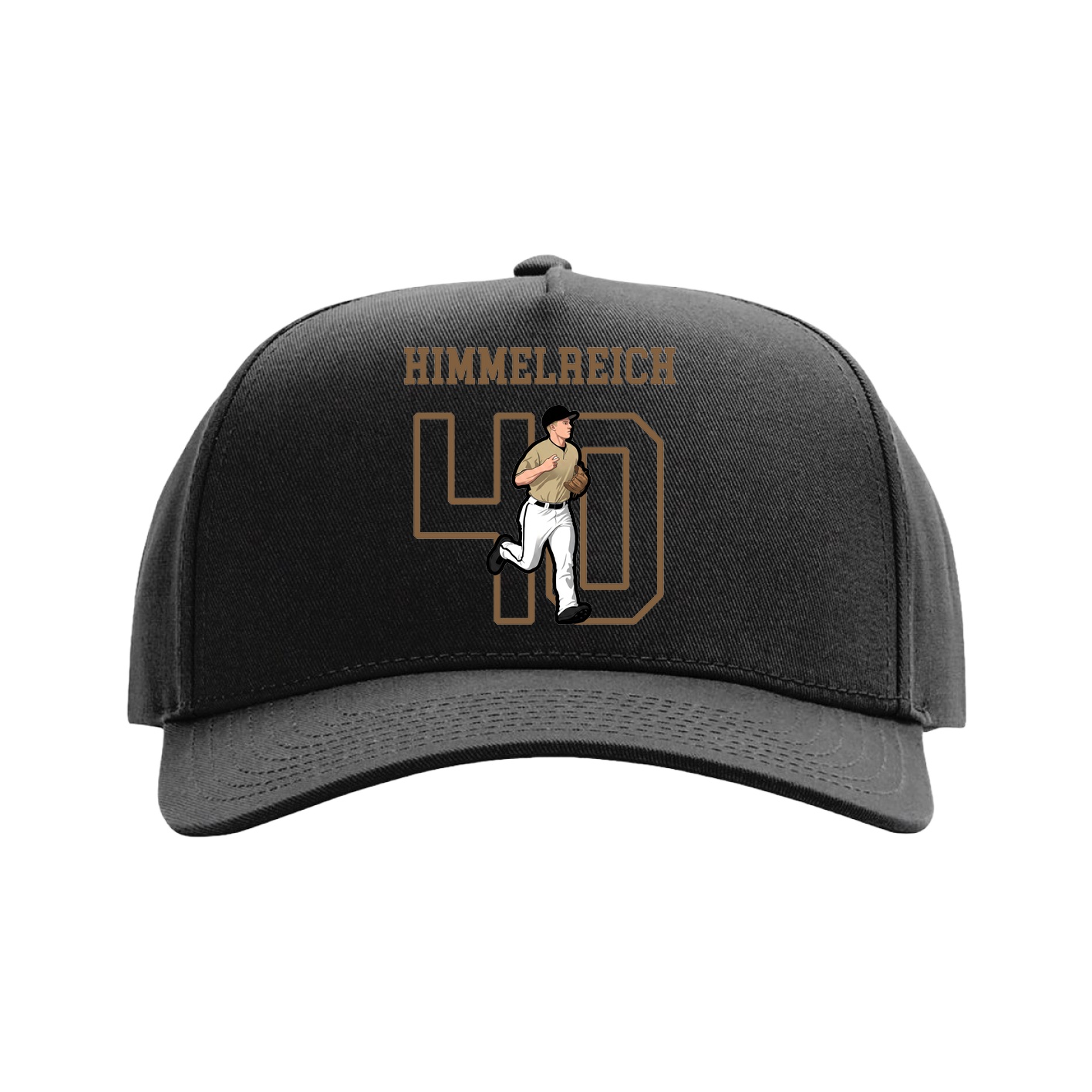 Full Fabric Five-Panel Champ Cap — Shirsey in Black