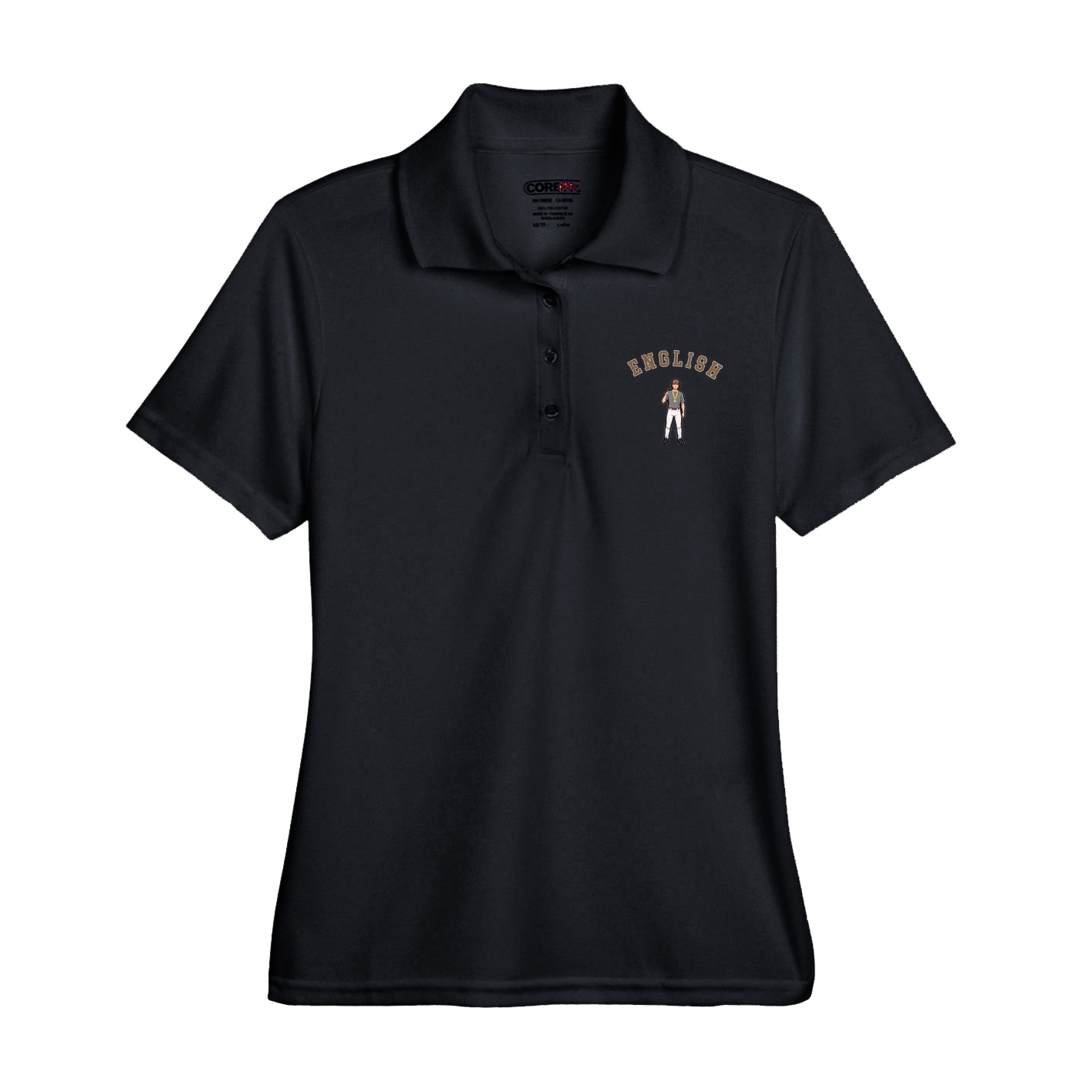 Womens Performance Polo — Shirsey Arch in Black
