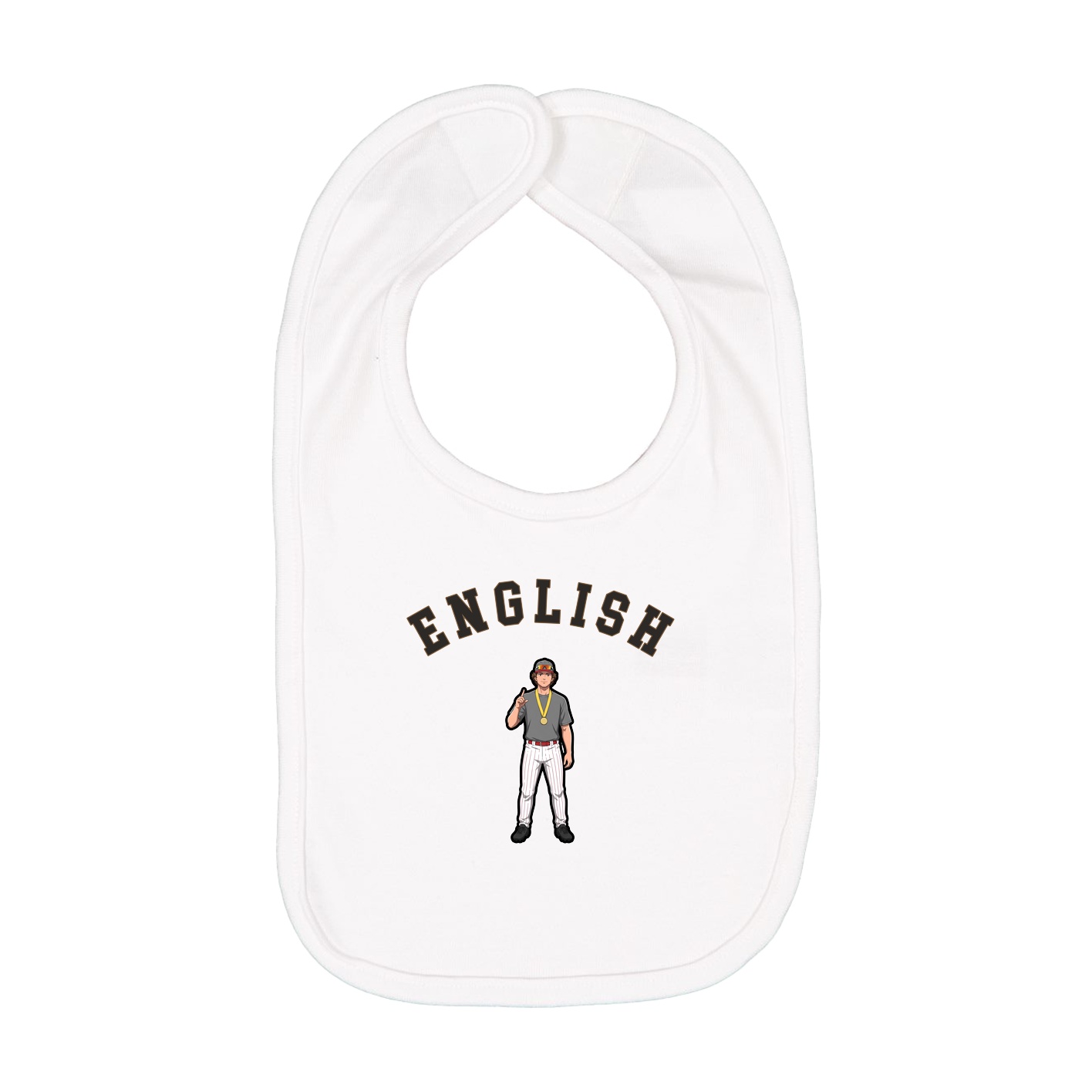 Infant Bib — Shirsey Arch in White