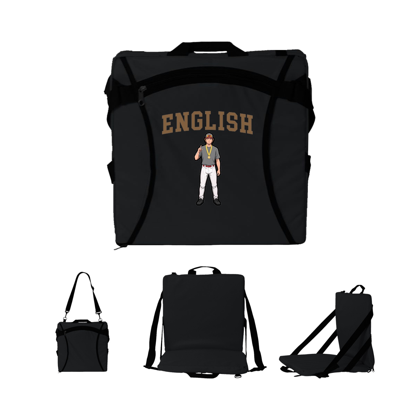 Folding Stadium Seat — Shirsey in Black