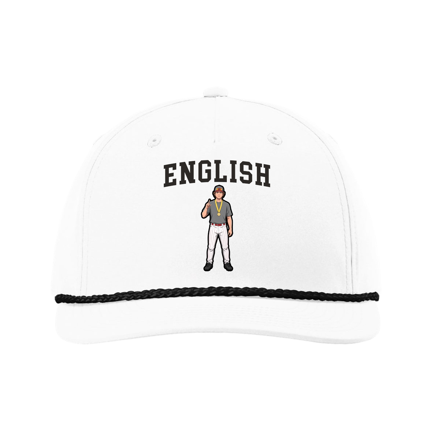 Five-Panel Classic Rope Cap — Shirsey in White