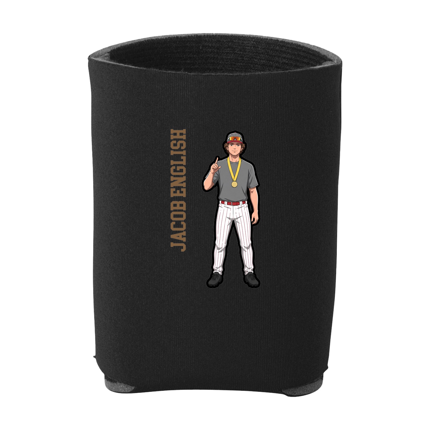 Can Holder — Name Vertical in Black