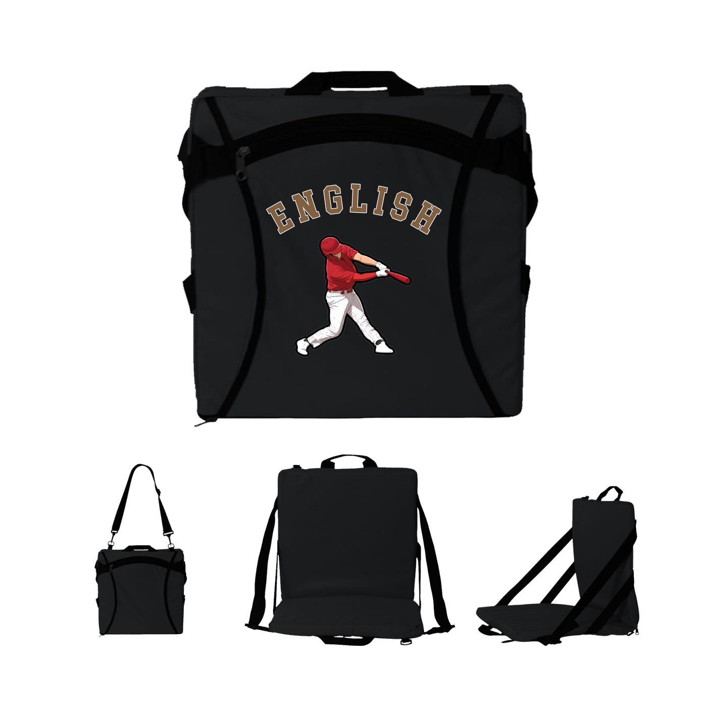 Folding Stadium Seat — Shirsey Arch in Black