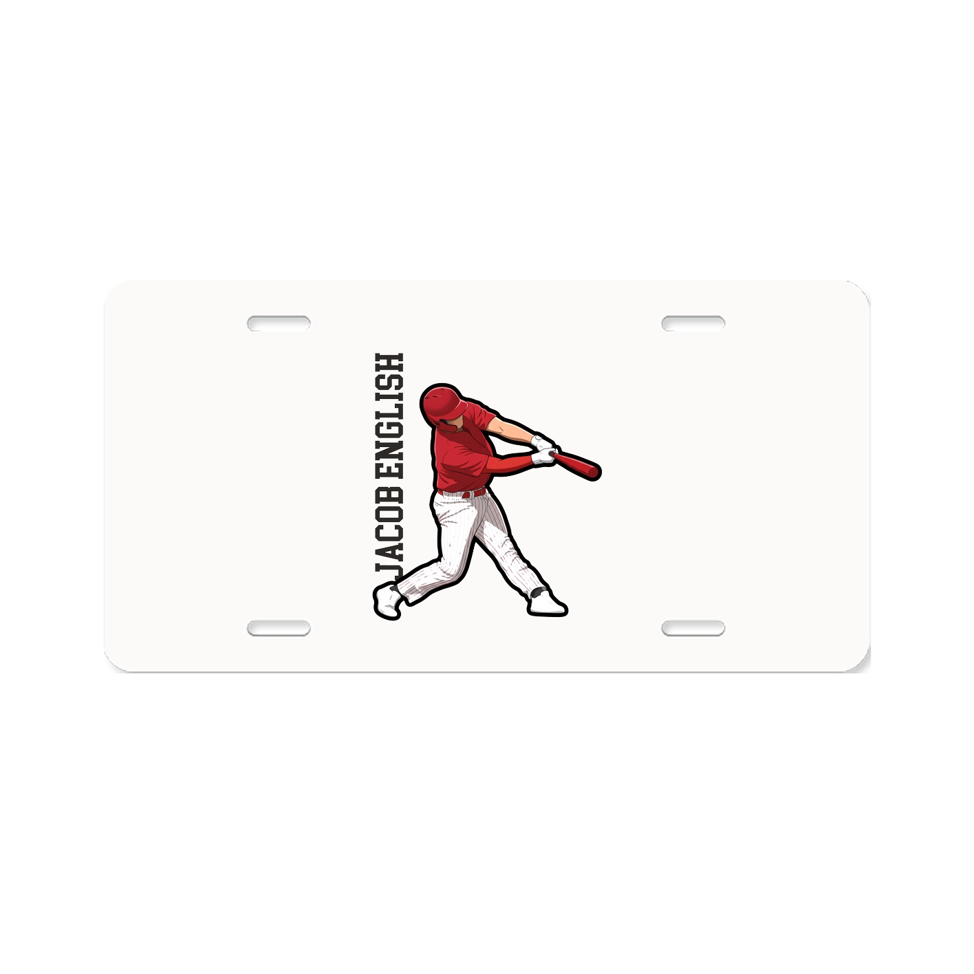 License Plate — Name Vertical in Classic