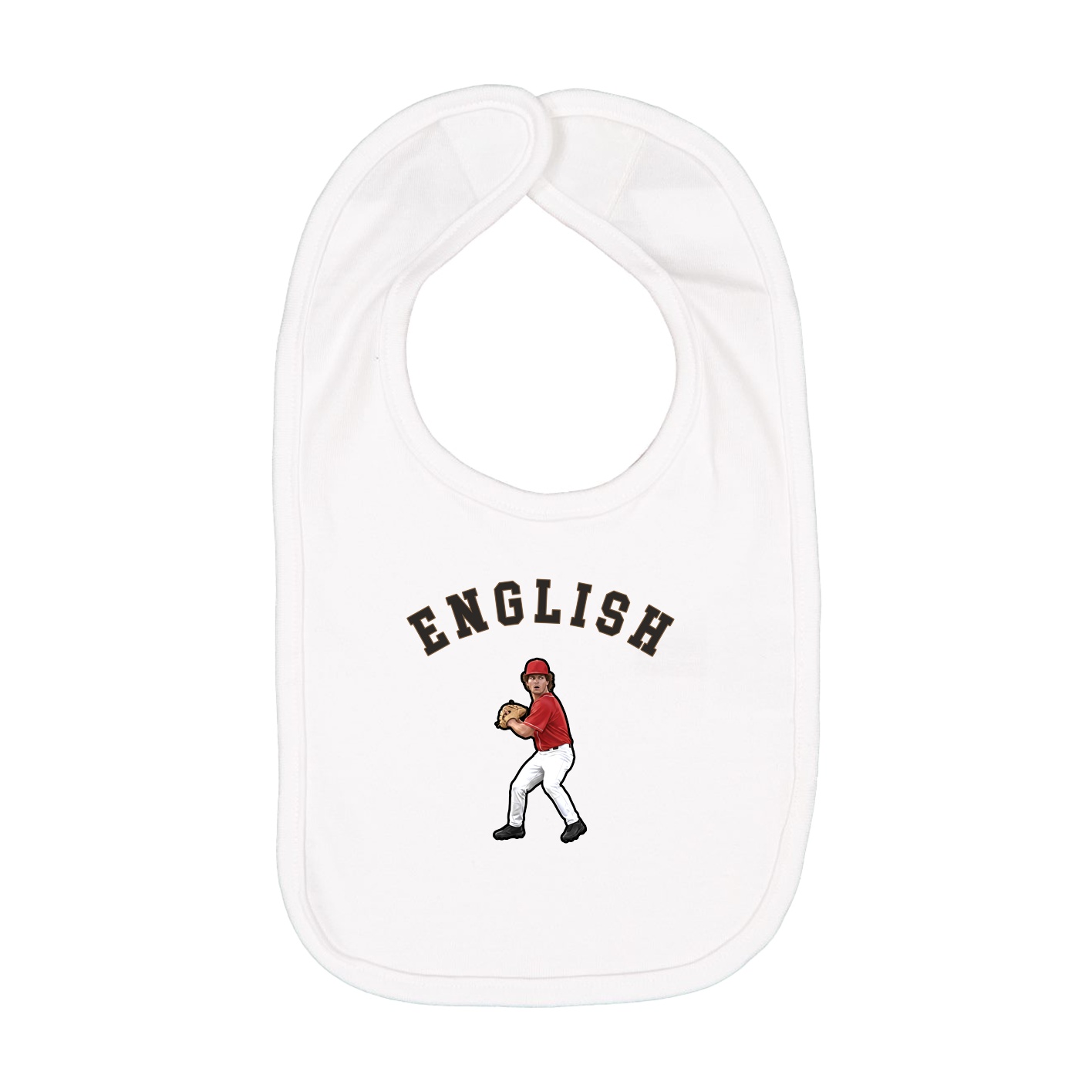Infant Bib — Shirsey Arch in White