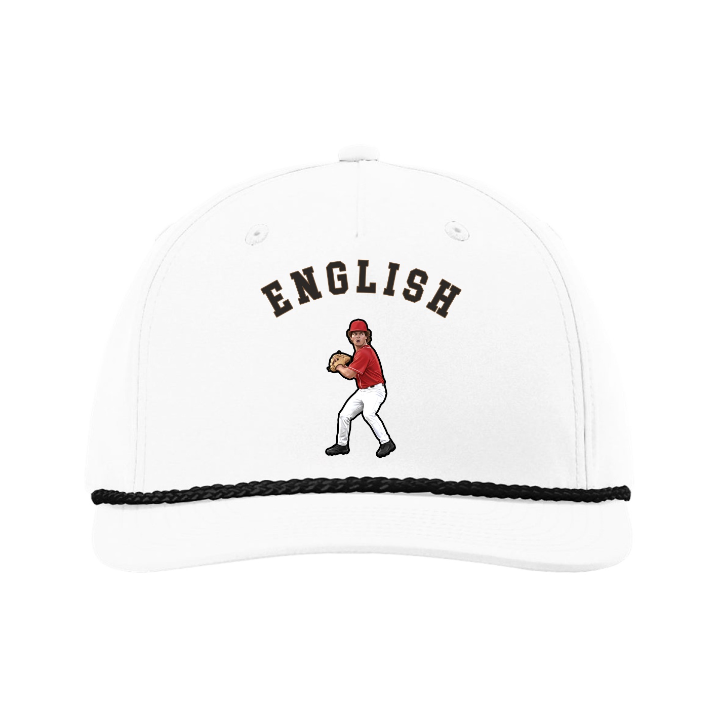 Five-Panel Classic Rope Cap — Shirsey Arch in White