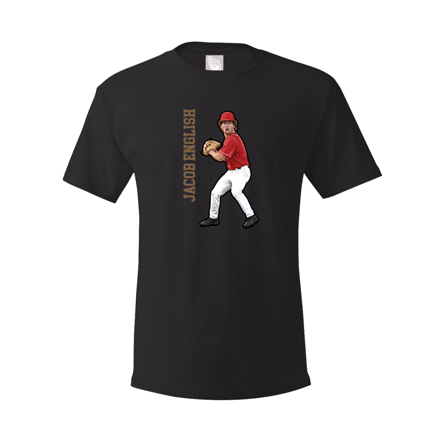 Tee — Name Vertical in Black