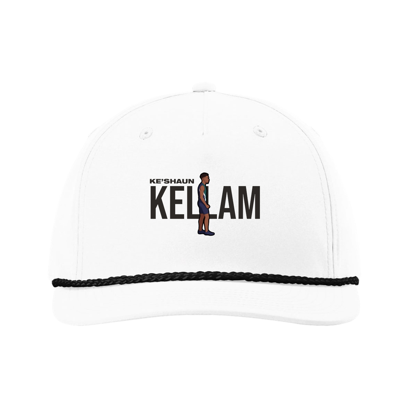 Five-Panel Classic Rope Cap — Player Name in White
