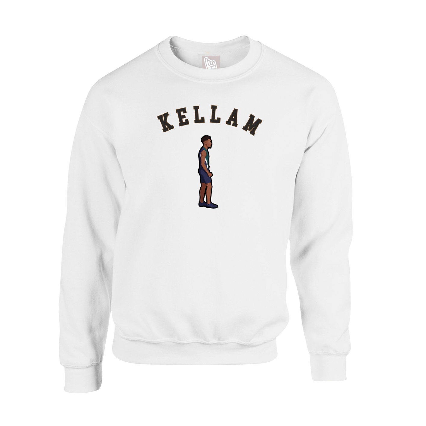 Fleece Crew — Shirsey Arch in White