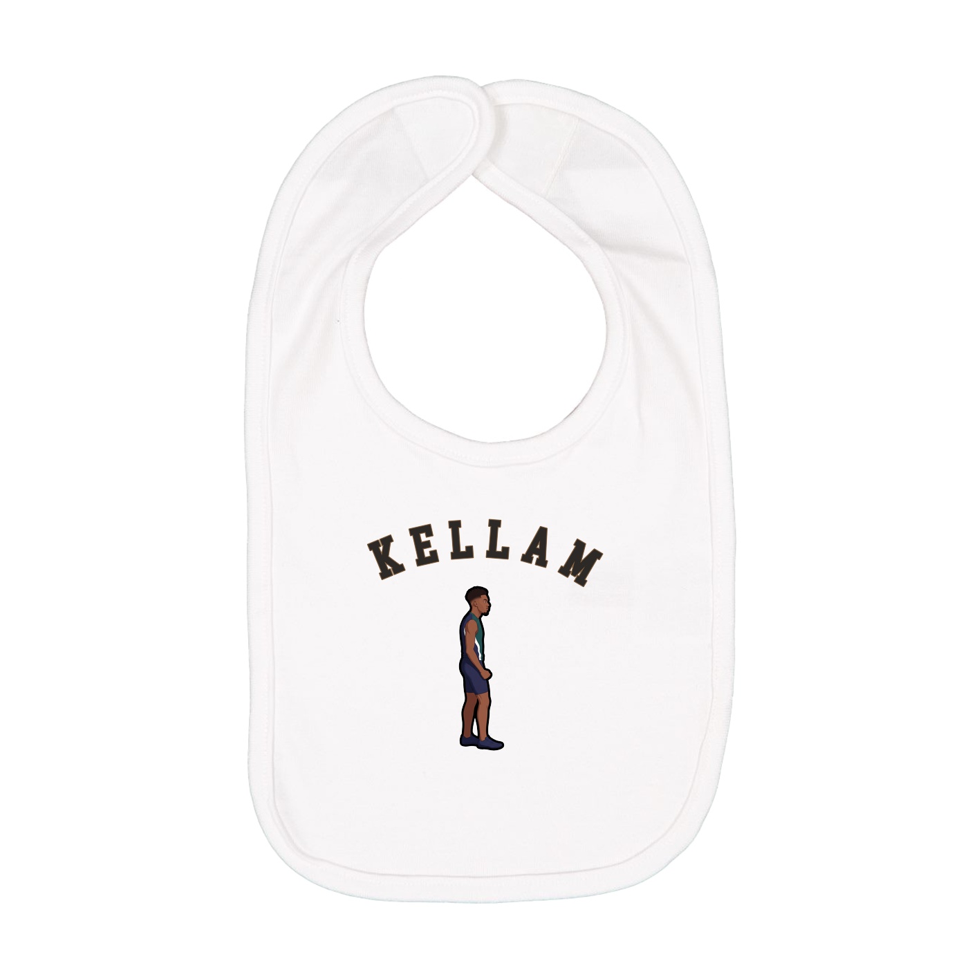 Infant Bib — Shirsey Arch in White