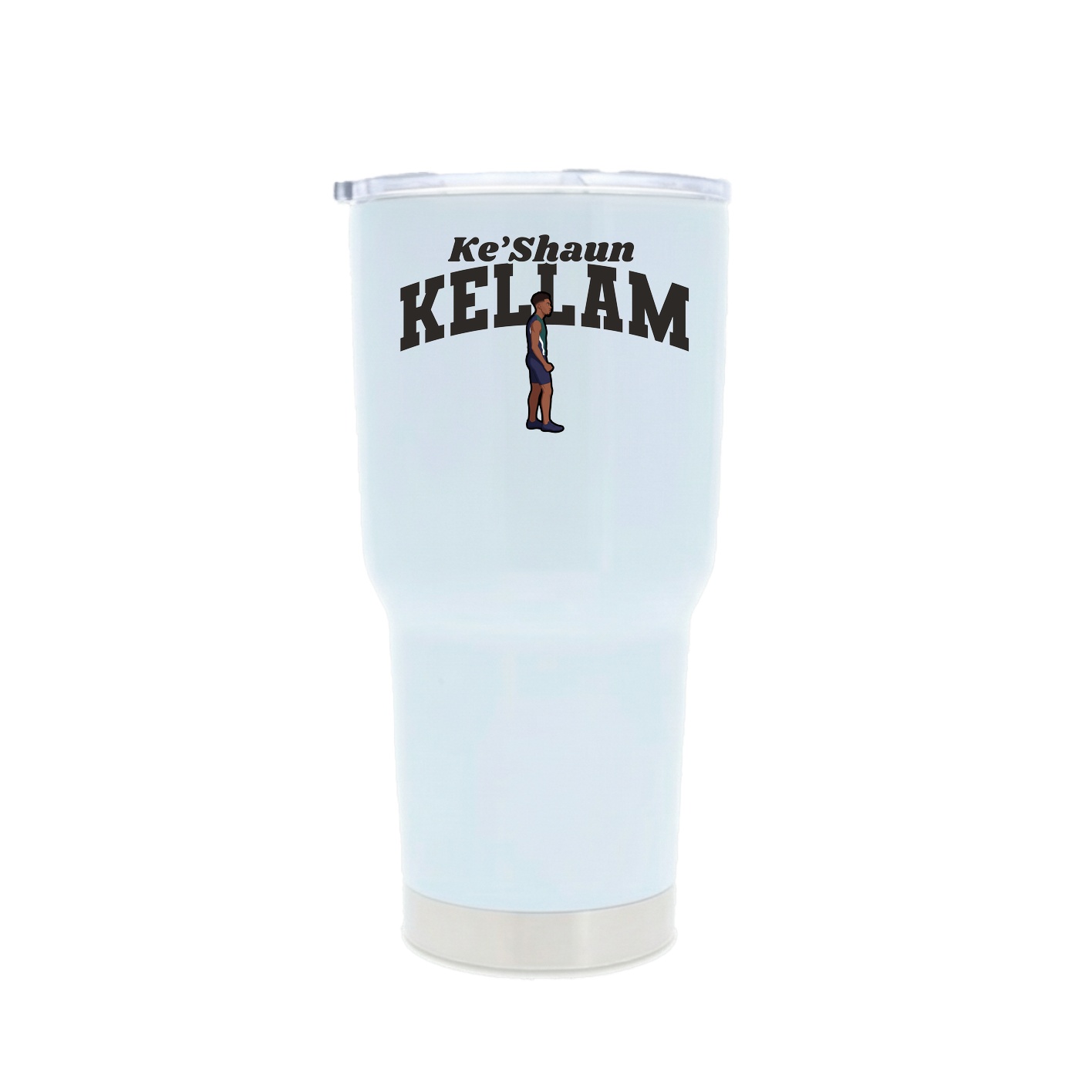 30oz Stainless Steel Tumbler — Signature Arch in White