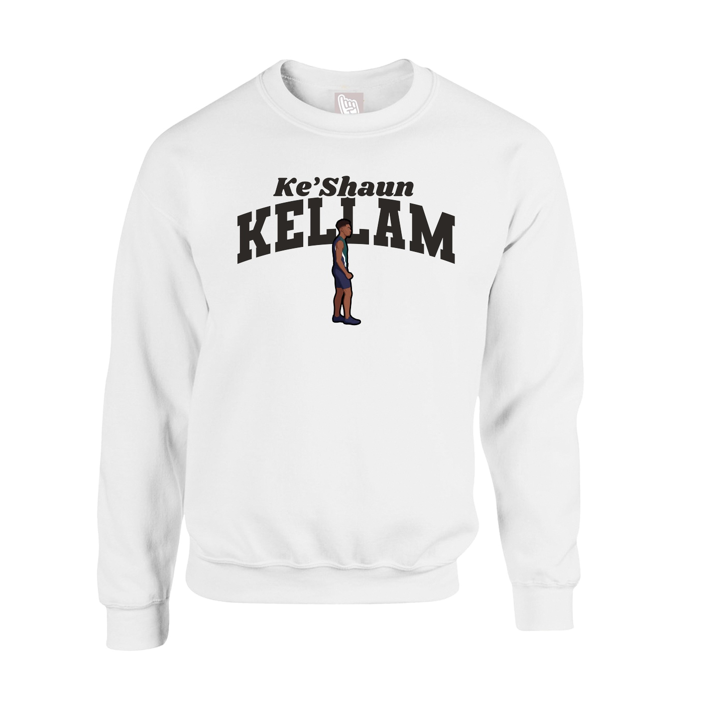 Fleece Crew — Signature Arch in White