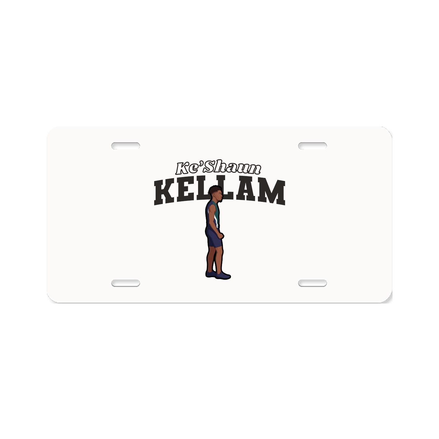 License Plate — Name Arch in Classic