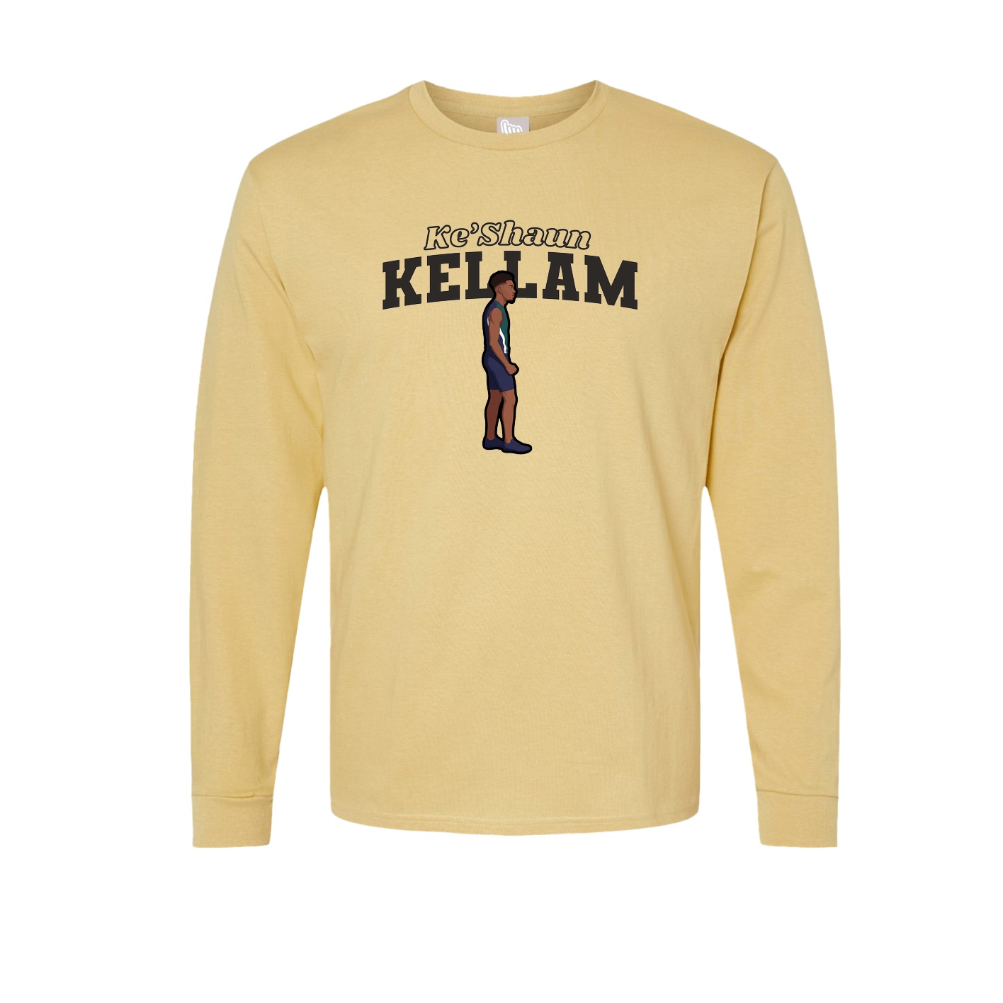Long Sleeve Tee — Name Arch in Vegas Gold