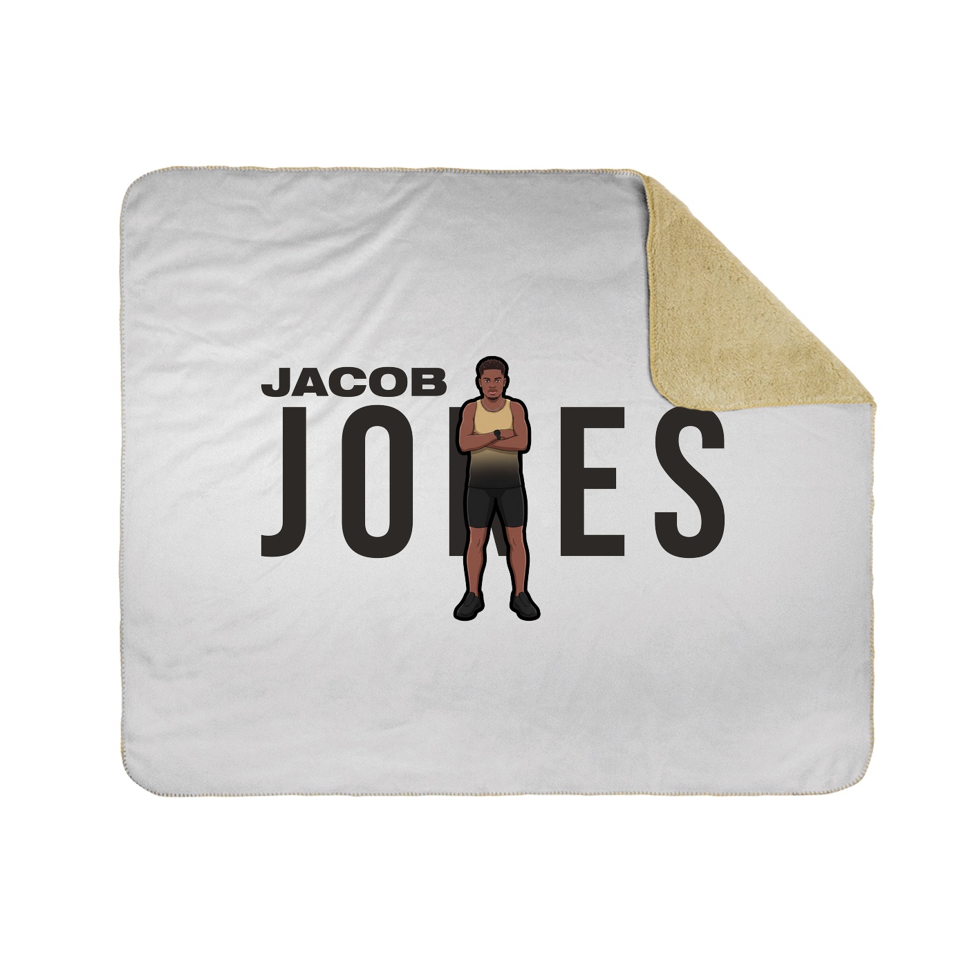 Throw Blanket — Player Name in White