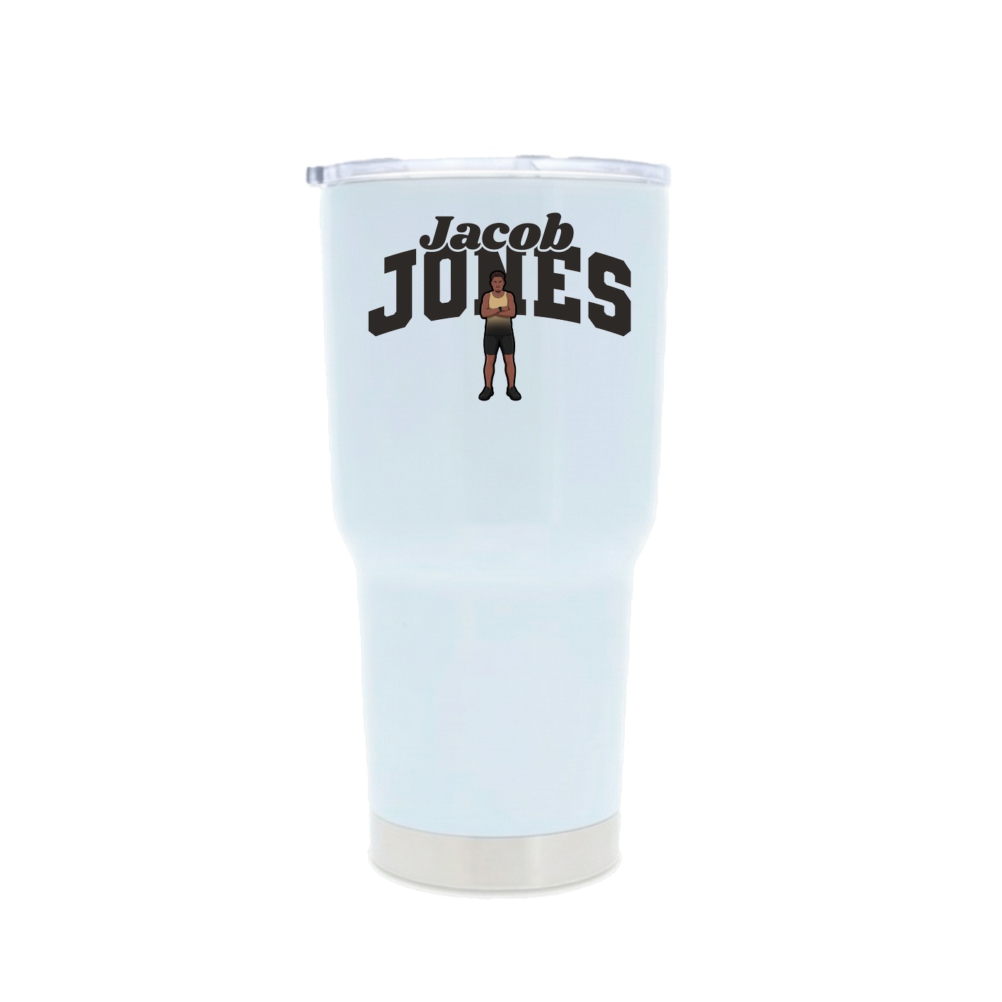 30oz Stainless Steel Tumbler — Signature Arch in White