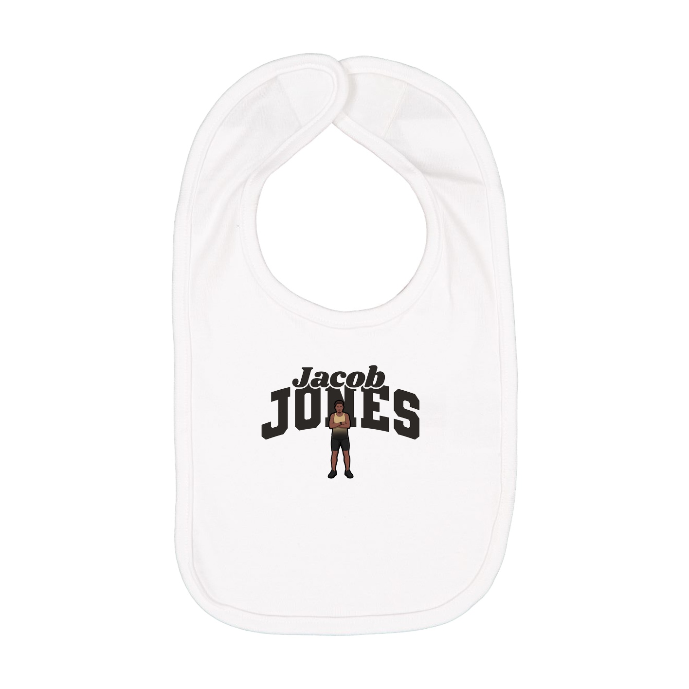 Infant Bib — Signature Arch in White