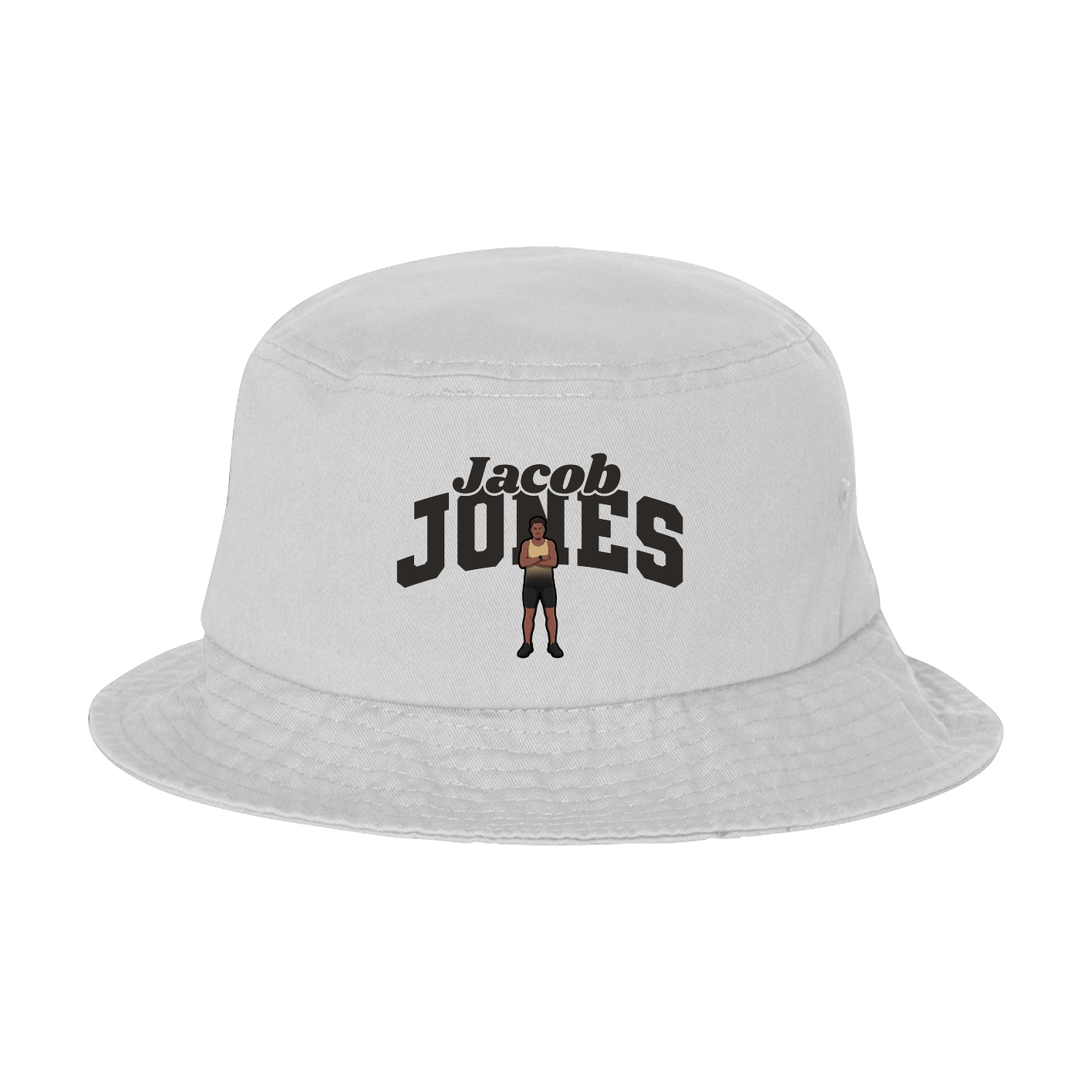 Bucket Cap — Signature Arch in White