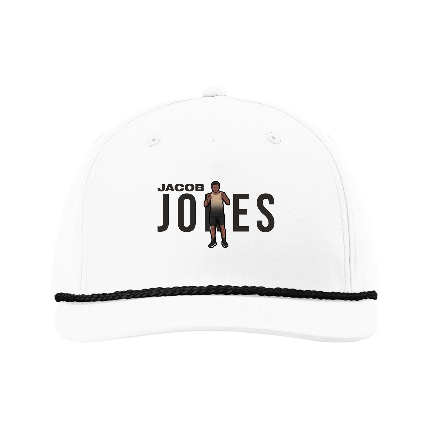Five-Panel Classic Rope Cap — Player Name in White