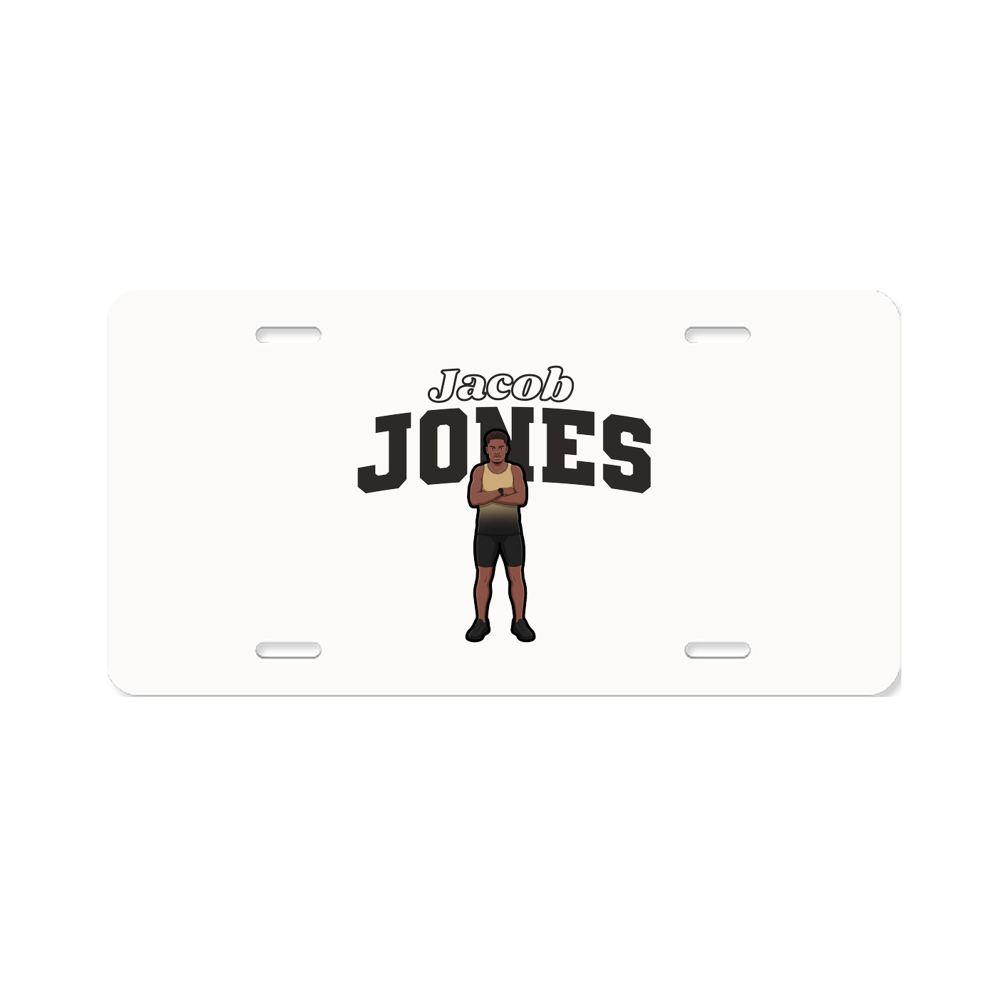 License Plate — Name Arch in Classic