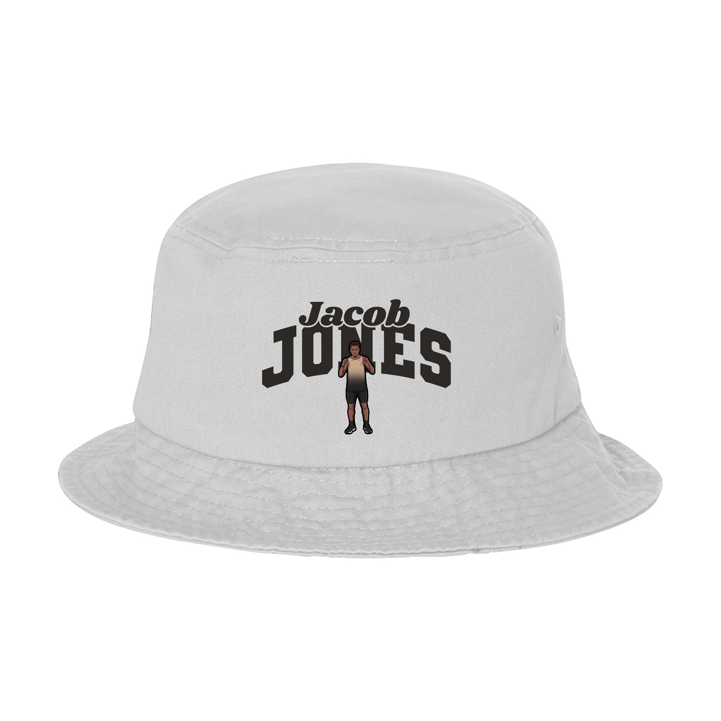 Bucket Cap — Signature Arch in White