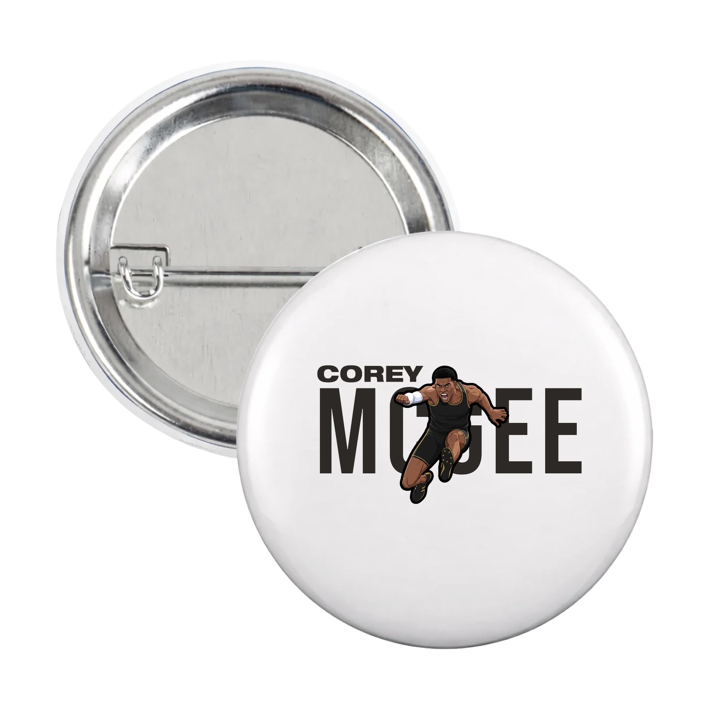 Game Day Button — Player Name in White