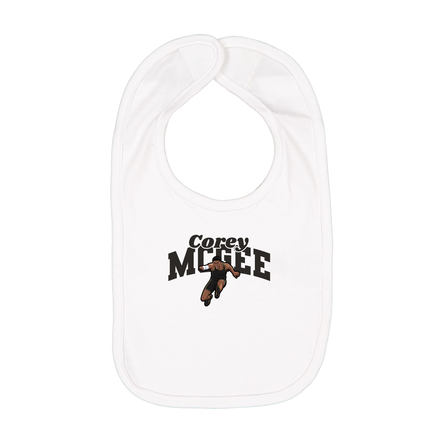 Infant Bib — Signature Arch in White