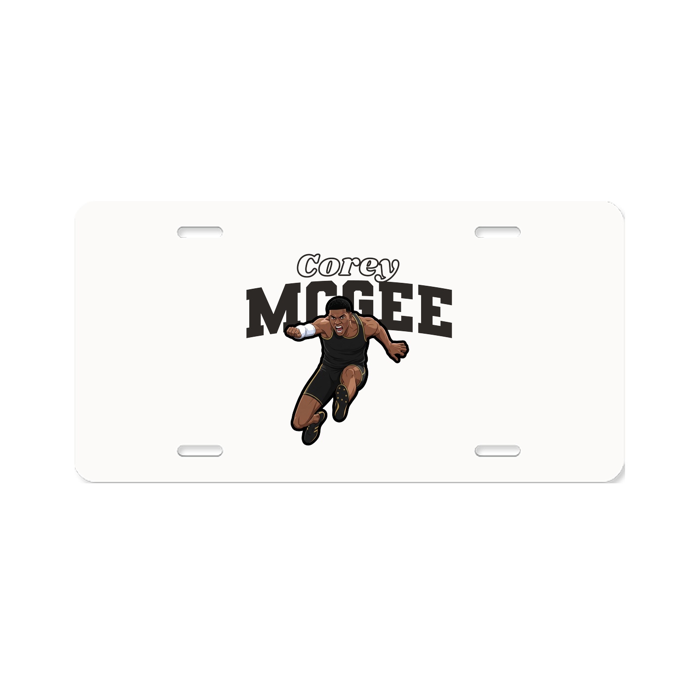 License Plate — Name Arch in Classic