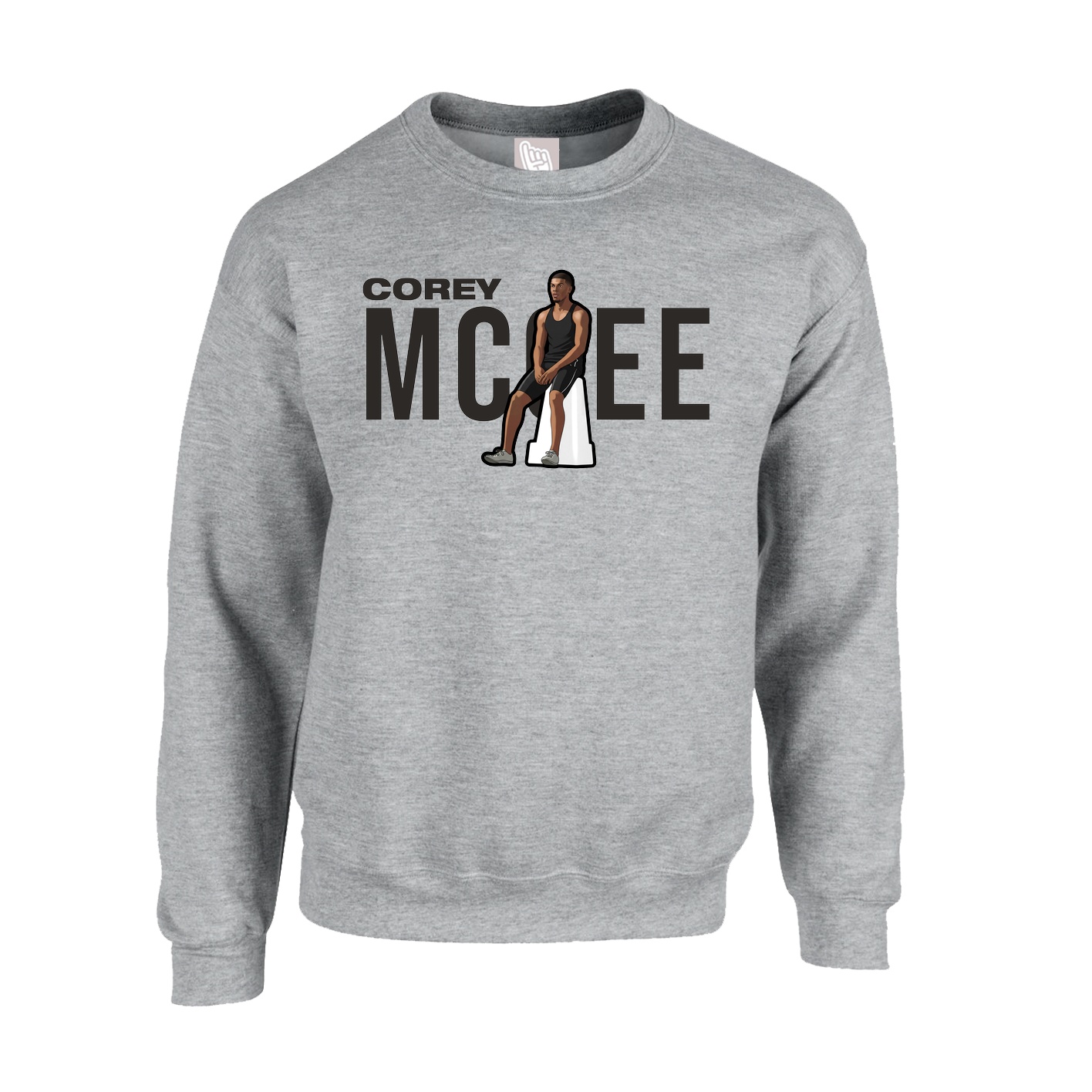 Fleece Crew — Player Name in Grey