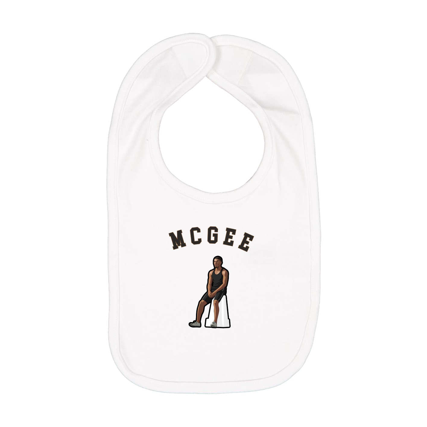 Infant Bib — Shirsey Arch in White