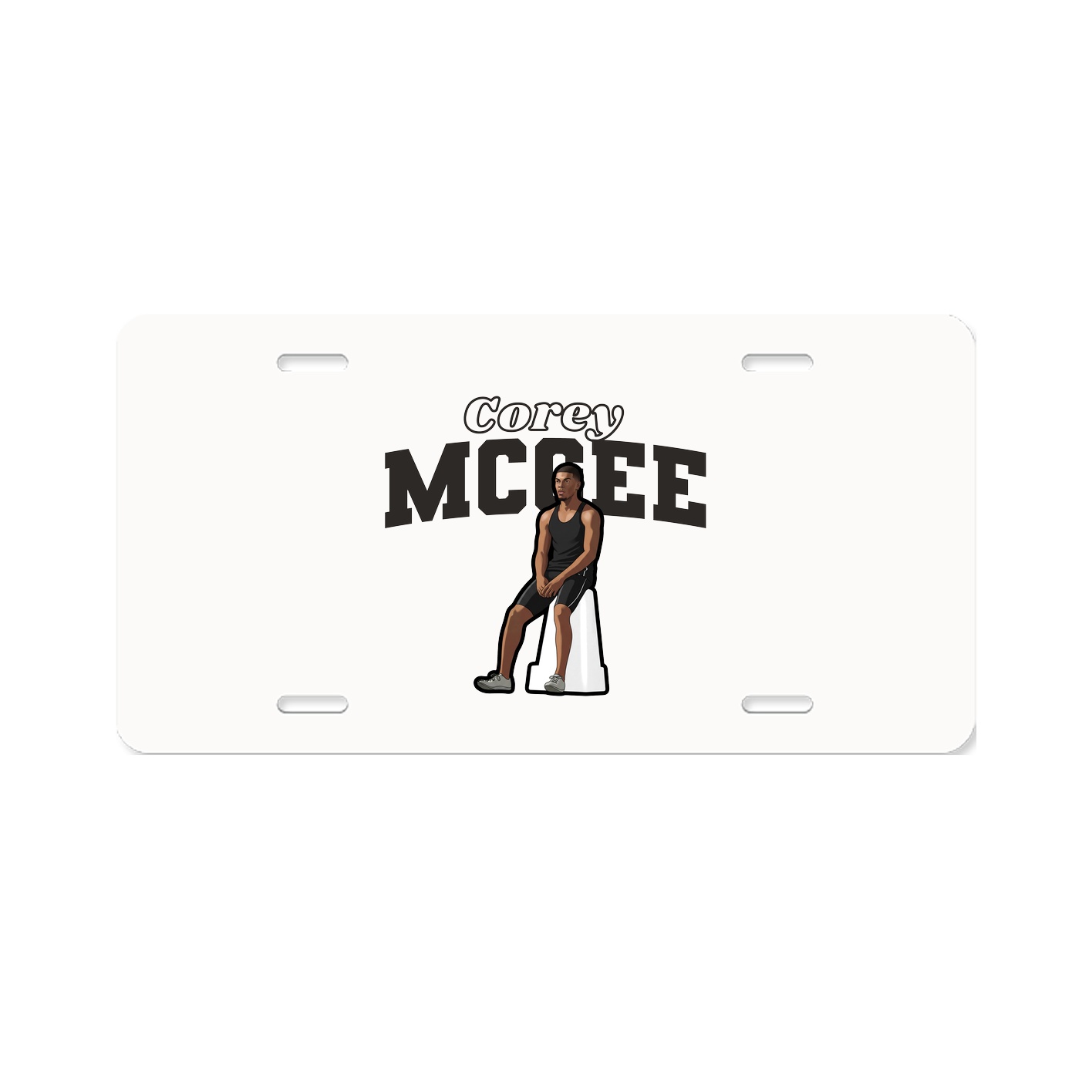 License Plate — Name Arch in Classic