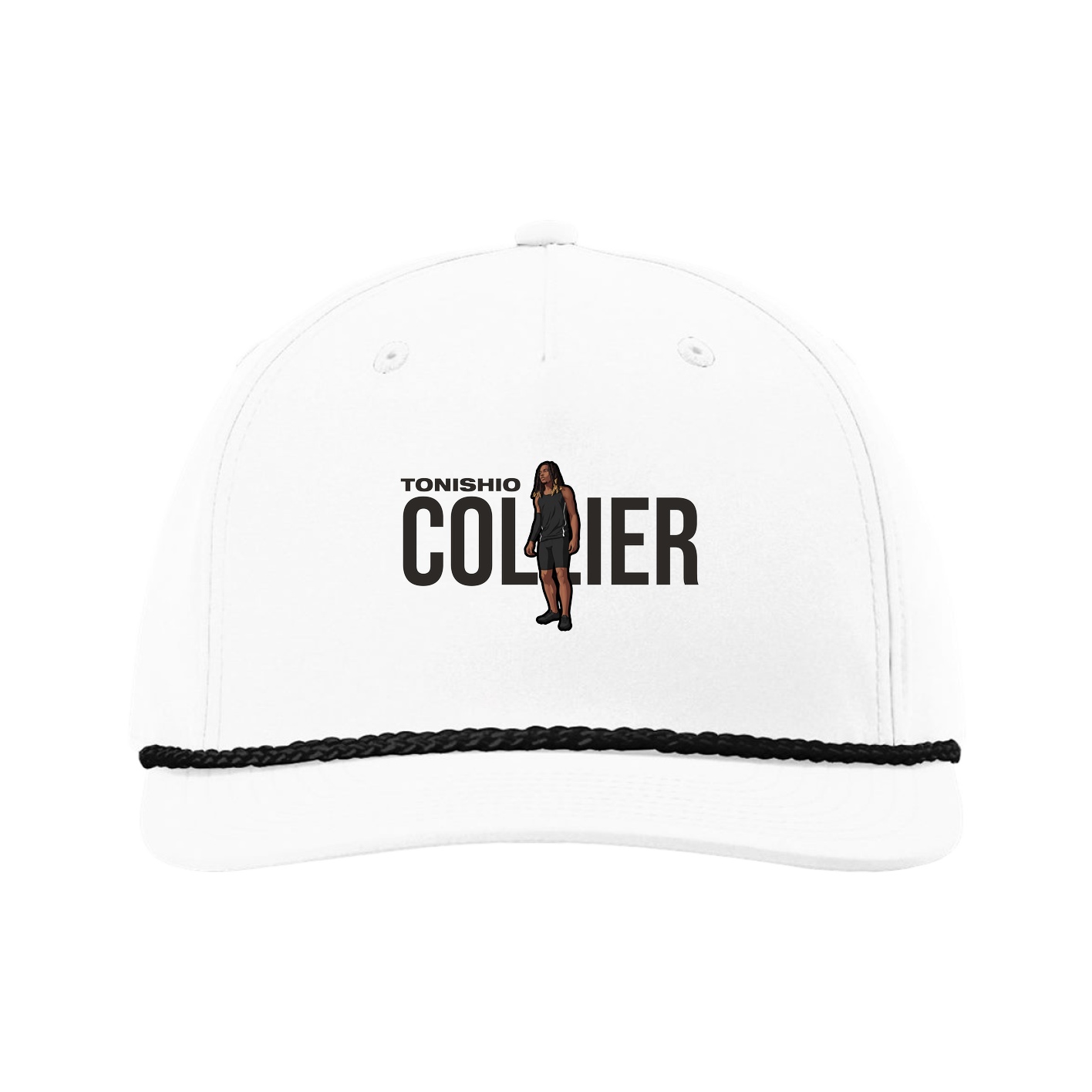 Five-Panel Classic Rope Cap — Player Name in White