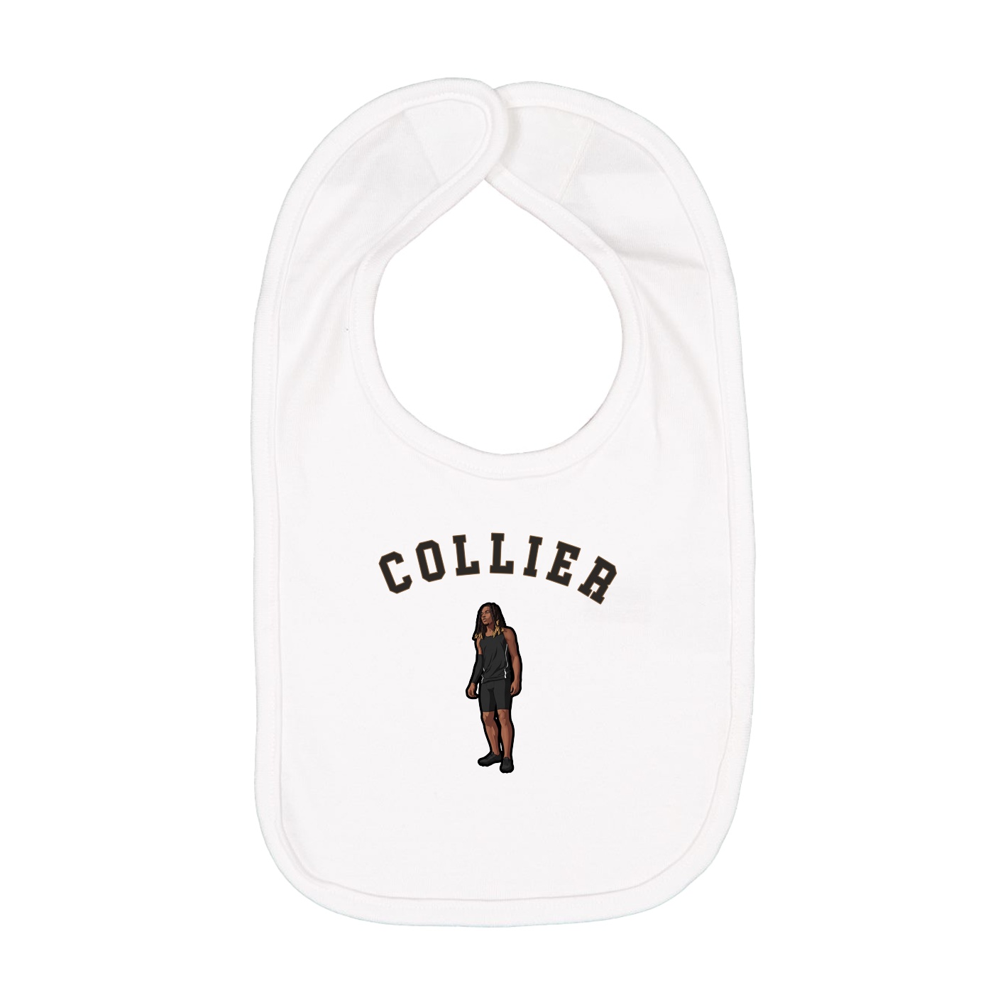 Infant Bib — Shirsey Arch in White