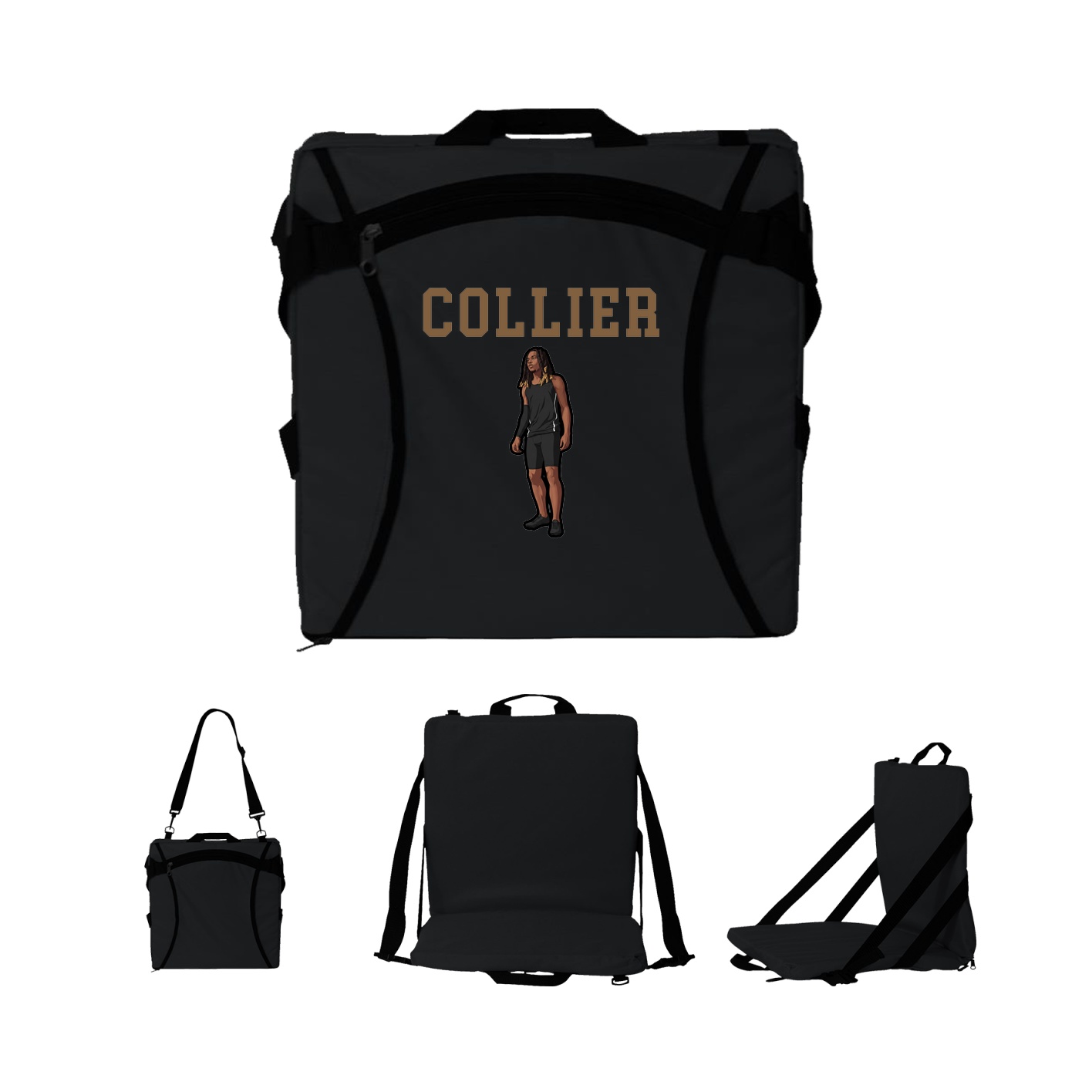 Folding Stadium Seat — Shirsey in Black