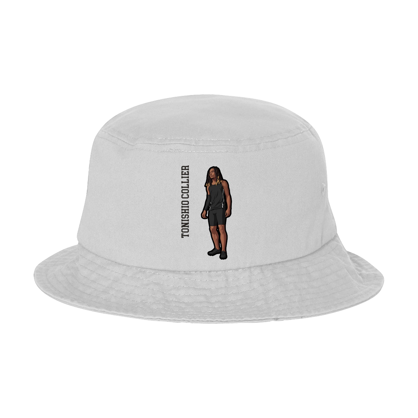 Bucket Cap — Name Vertical in White