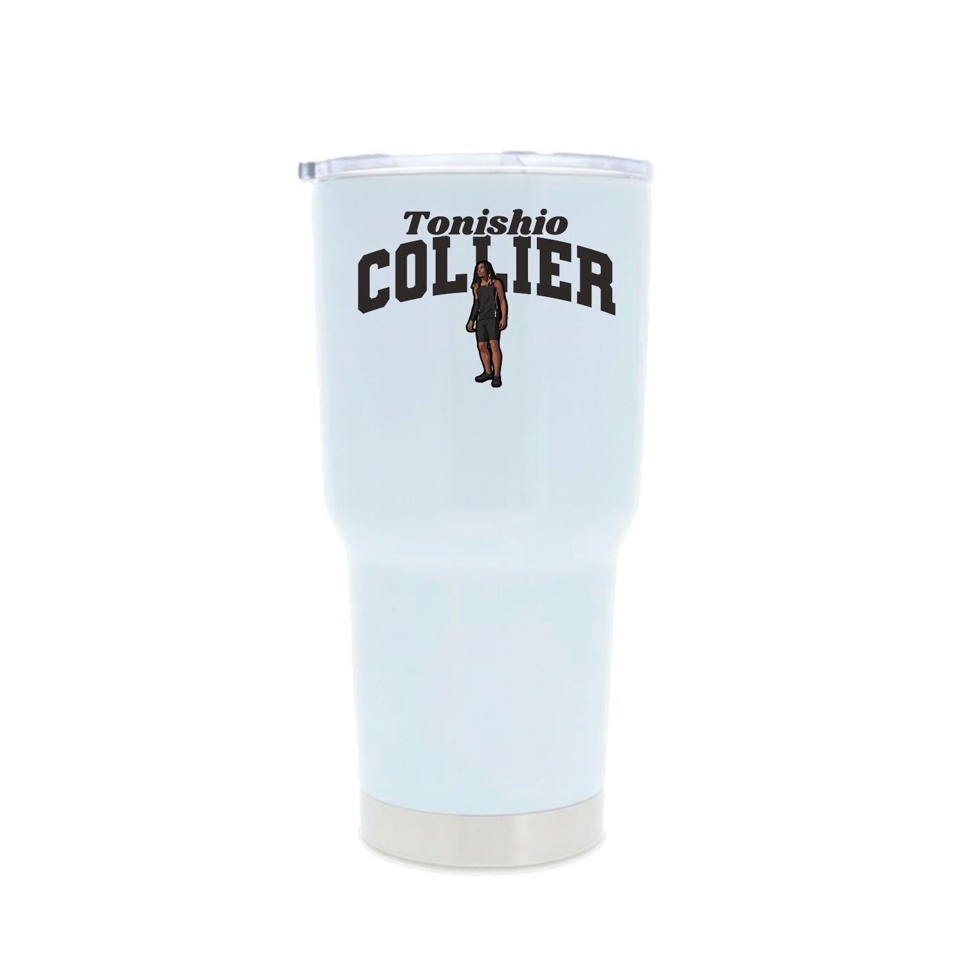 30oz Stainless Steel Tumbler — Signature Arch in White
