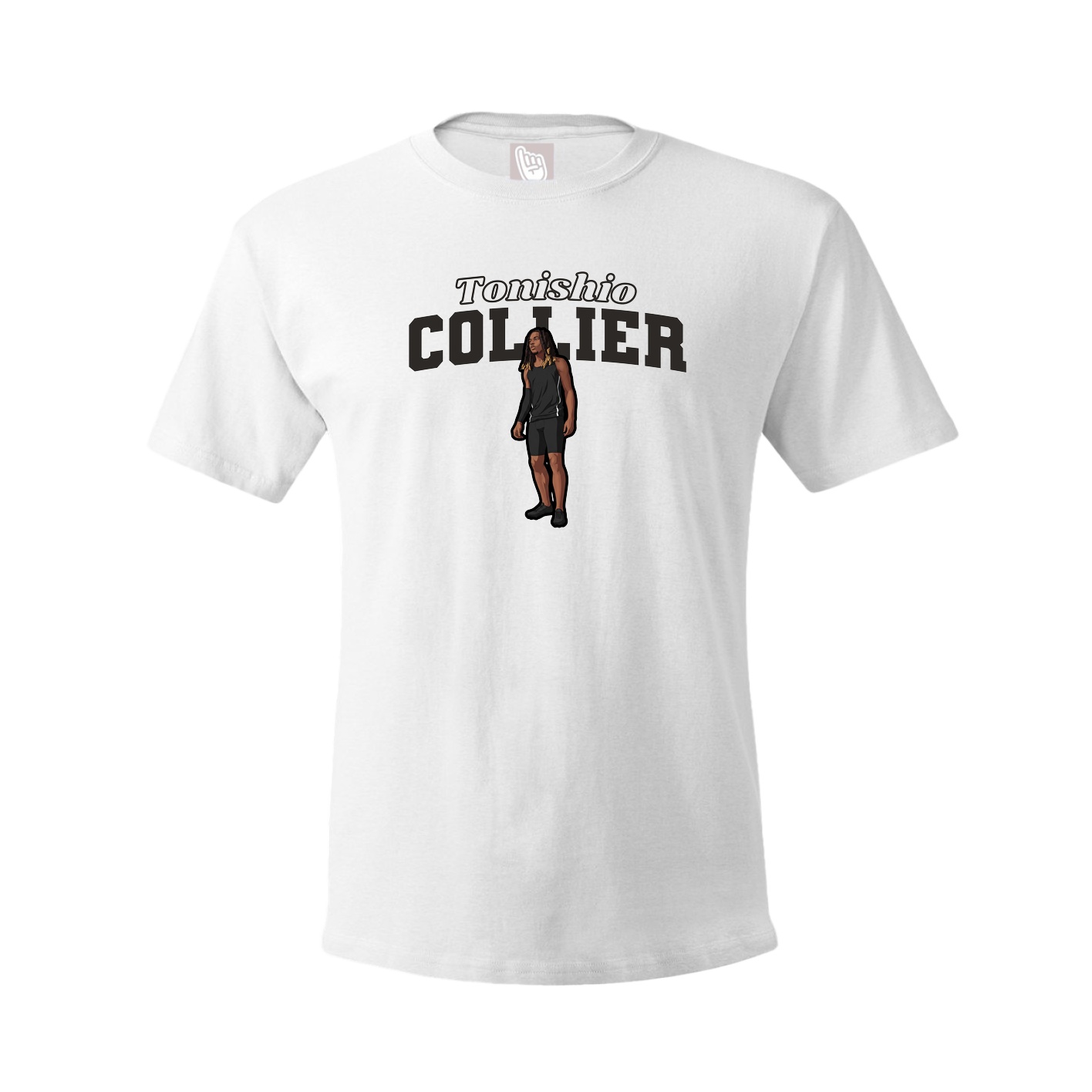 Youth Tee — Name Arch in White
