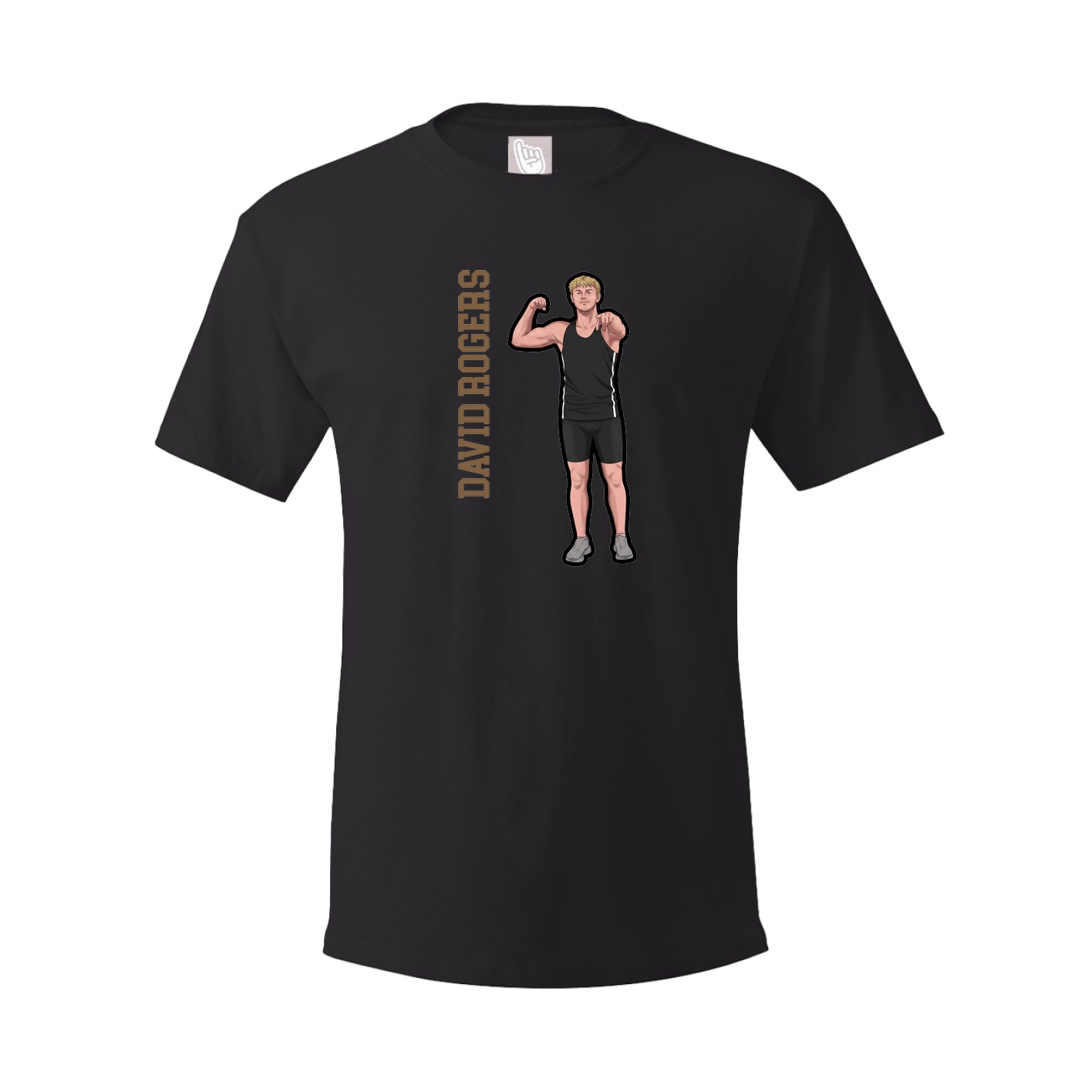 Tee — Name Vertical in Black